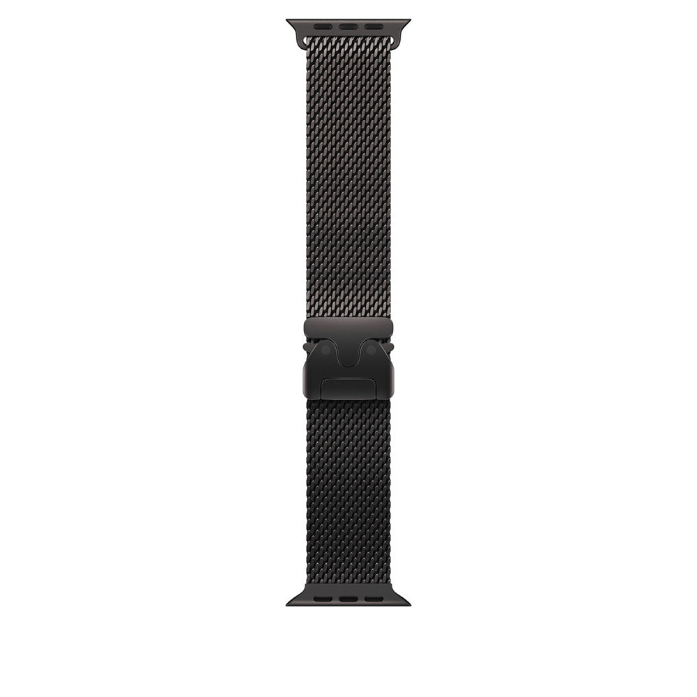 Apple Watch Ultra 49mm Zore KRD-100 Titanyum Hasır Kordon Siyah-Titanyum