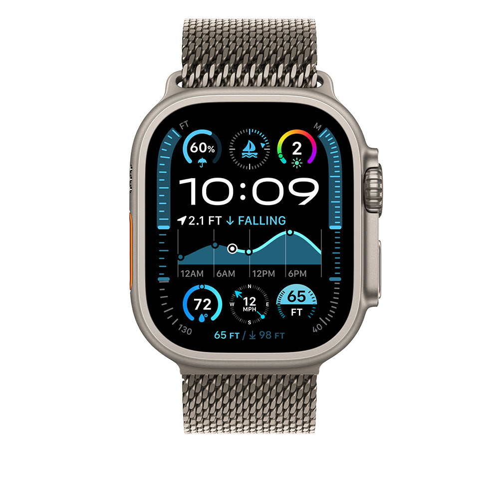 Apple Watch Ultra 49mm Zore KRD-100 Titanyum Hasır Kordon Titanyum-Gümüş