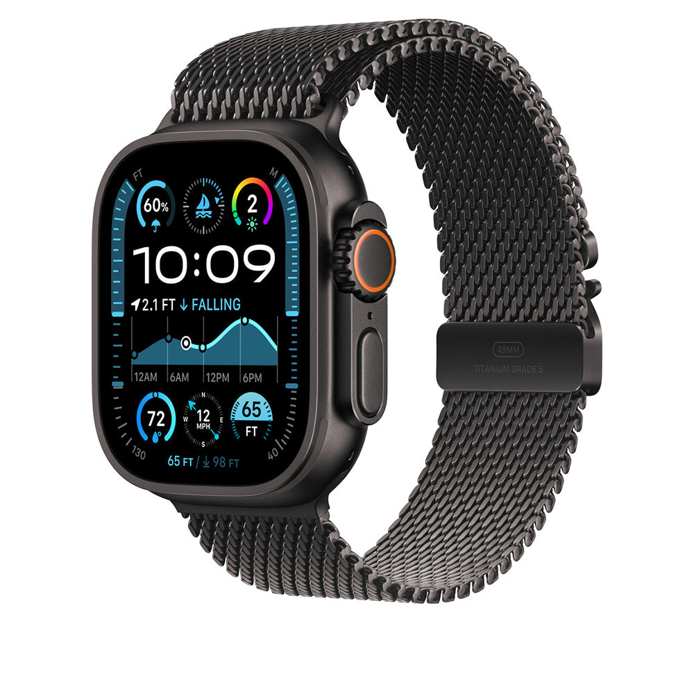 Apple Watch Ultra 49mm Zore KRD-100 Titanyum Hasır Kordon Titanyum-Gümüş