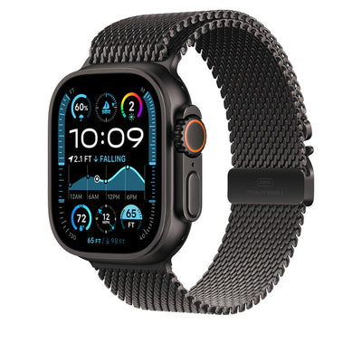 Apple Watch Ultra 49mm Zore KRD-100 Titanyum Hasır Kordon Titanyum-Gümüş