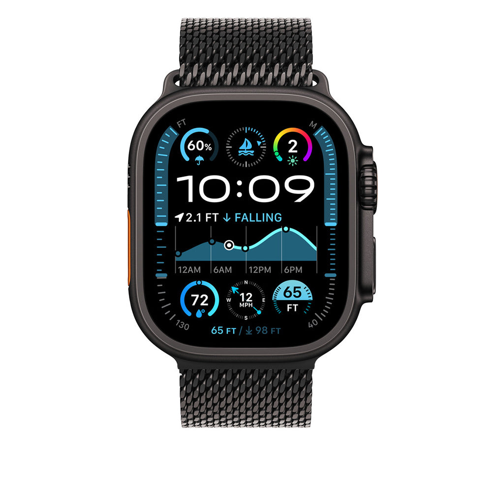 Apple Watch Ultra 49mm Zore KRD-100 Titanyum Hasır Kordon Titanyum-Gümüş
