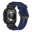 Apple Watch Ultra 49mm Zore KRD-101 Titanyum Metal Başlıklı Silikon Kordon Starlight-Titanyum