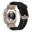 Apple Watch Ultra 49mm Zore KRD-101 Titanyum Metal Başlıklı Silikon Kordon Siyah-Yeşil