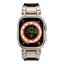 Apple Watch Ultra 49mm Zore KRD-101 Titanyum Metal Başlıklı Silikon Kordon Siyah-Yeşil