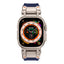 Apple Watch Ultra 49mm Zore KRD-101 Titanyum Metal Başlıklı Silikon Kordon Siyah-Yeşil