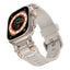Apple Watch Ultra 49mm Zore KRD-101 Titanyum Metal Başlıklı Silikon Kordon Siyah-Yeşil