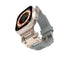 Apple Watch Ultra 49mm Zore KRD-108 Metal Başlıklı Silikon Kordon Siyah