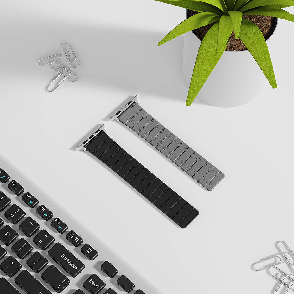 Apple Watch Ultra 49mm Zore KRD-111 Çizgili Desenli Silikon Kordon Haki