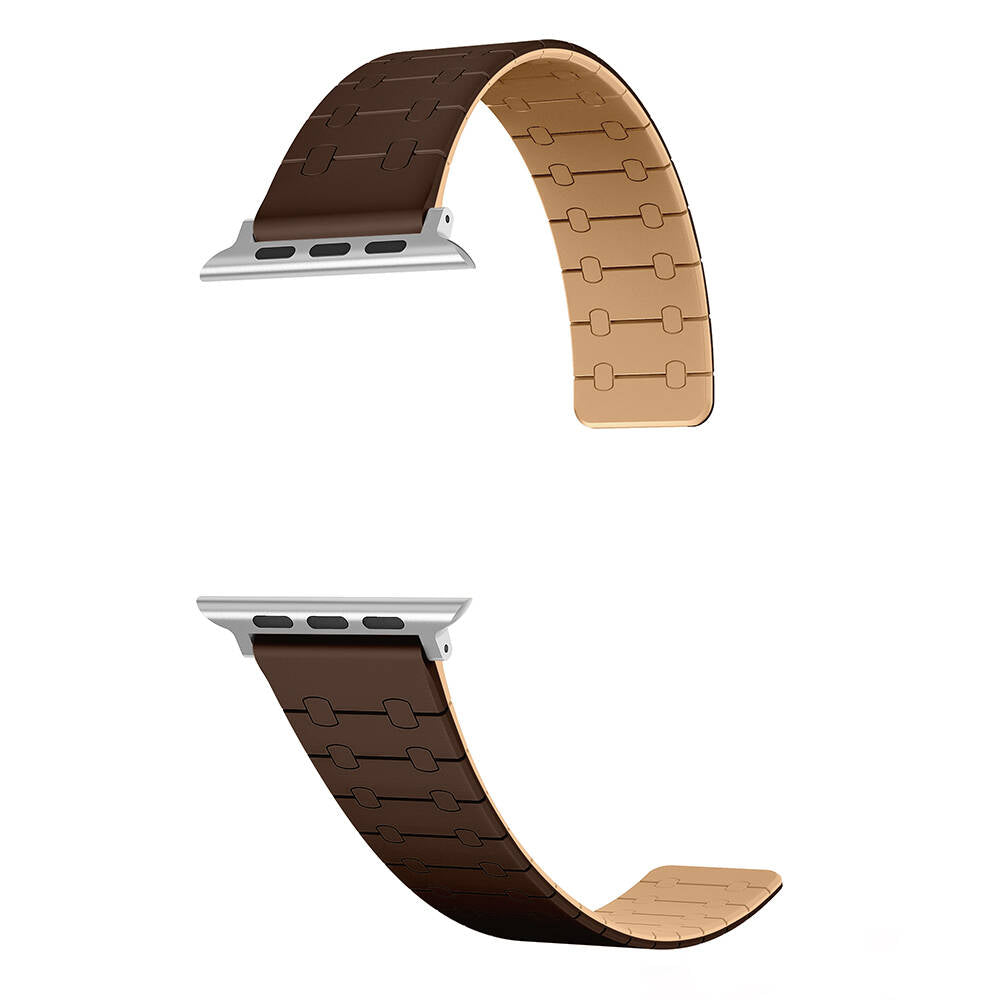 Apple Watch Ultra 49mm Zore KRD-111 Çizgili Desenli Silikon Kordon Haki