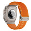 Apple Watch Ultra 49mm Zore KRD-113 Spor Görünümlü Silikon Kordon Turuncu