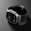 Apple Watch Ultra 49mm Zore KRD-113 Spor Görünümlü Silikon Kordon Beyaz