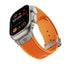 Apple Watch Ultra 49mm Zore KRD-113 Spor Görünümlü Silikon Kordon Beyaz