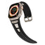Apple Watch Ultra 49mm Zore KRD-117 Hava Alabilen Delikli Metal Süslemeli Desenli Silikon Kordon Siyah