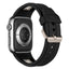 Apple Watch Ultra 49mm Zore KRD-117 Hava Alabilen Delikli Metal Süslemeli Desenli Silikon Kordon Titanyum-Starlight