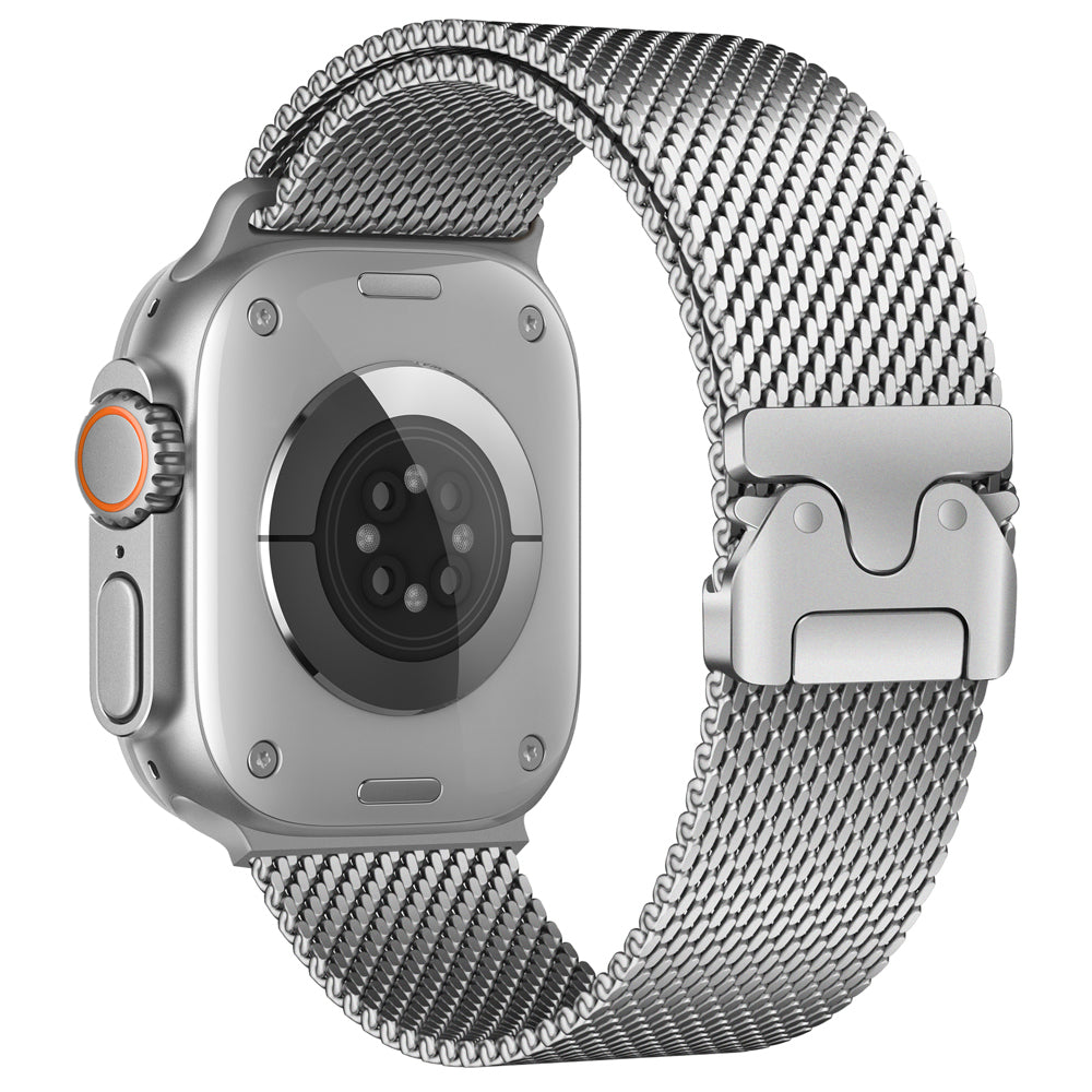 Apple Watch Ultra 49mm Zore KRD-121 Metal Hasır Kordon Siyah