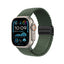 Apple Watch Ultra 49mm Zore KRD-134 Örgü Tasarımlı Hasır Kordon Strap Kayış Koyu Yeşil