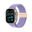 Apple Watch Ultra 49mm Zore KRD-134 Örgü Tasarımlı Hasır Kordon Strap Kayış Lila