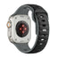 Apple Watch Ultra 49mm Zore KRD-135 Silikon Kordon Strap Kayış Gri-Siyah