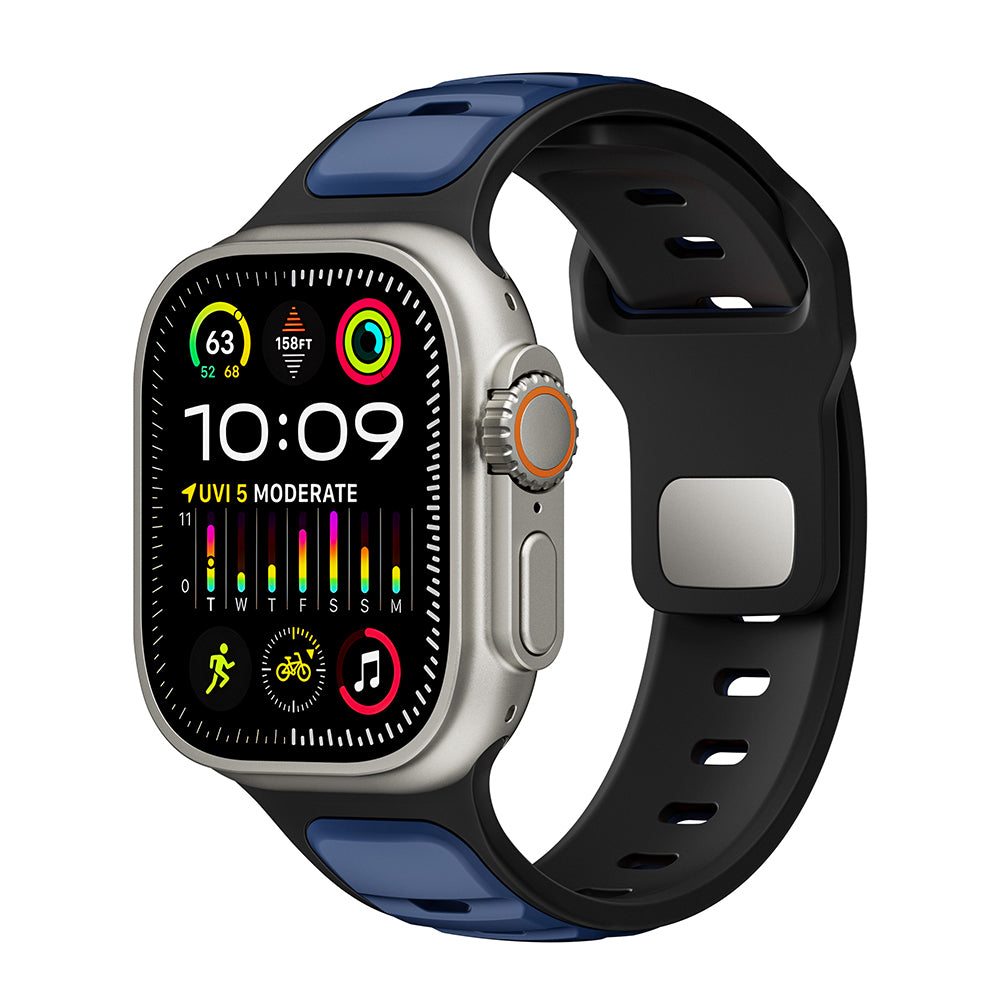 Apple Watch Ultra 49mm Zore KRD-135 Silikon Kordon Strap Kayış Açık Mavi-Gri