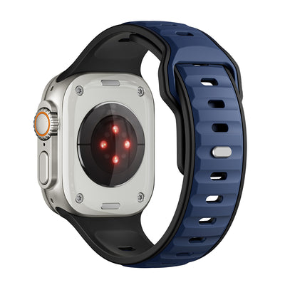 Apple Watch Ultra 49mm Zore KRD-135 Silikon Kordon Strap Kayış Lacivert-Siyah