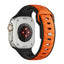 Apple Watch Ultra 49mm Zore KRD-135 Silikon Kordon Strap Kayış Siyah-Turuncu