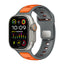 Apple Watch Ultra 49mm Zore KRD-135 Silikon Kordon Strap Kayış Gri-Turuncu