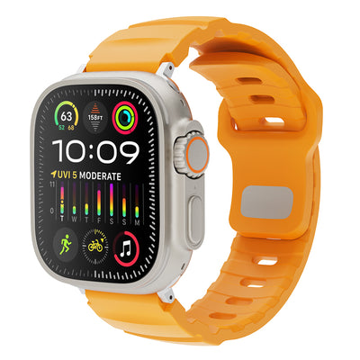 Apple Watch Ultra 49mm Zore KRD-143 Silikon Kordon Sarı