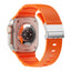 Apple Watch Ultra 49mm Zore KRD-145 Metal Tokalı Silikon Kordon Turuncu