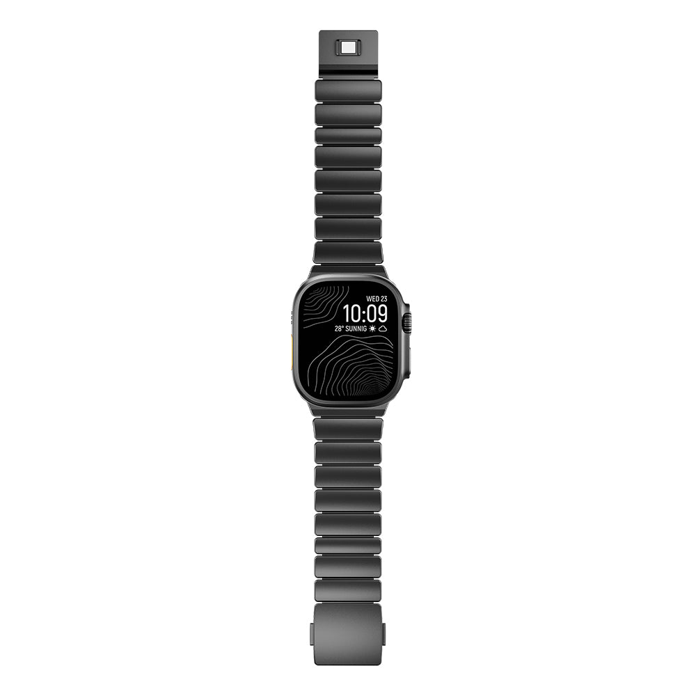 Apple Watch Ultra 49mm Zore KRD-149 Metal Silikon Kordon Siyah