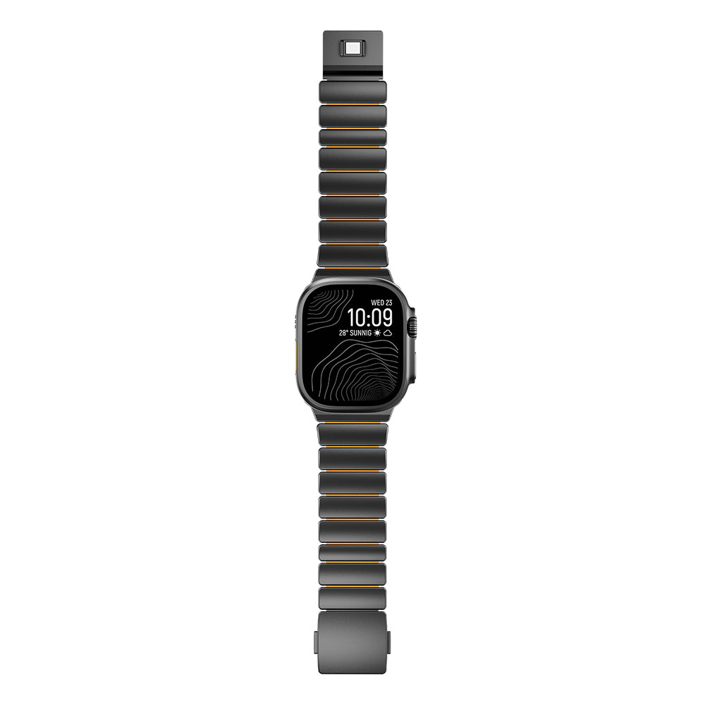 Apple Watch Ultra 49mm Zore KRD-149 Metal Silikon Kordon Siyah
