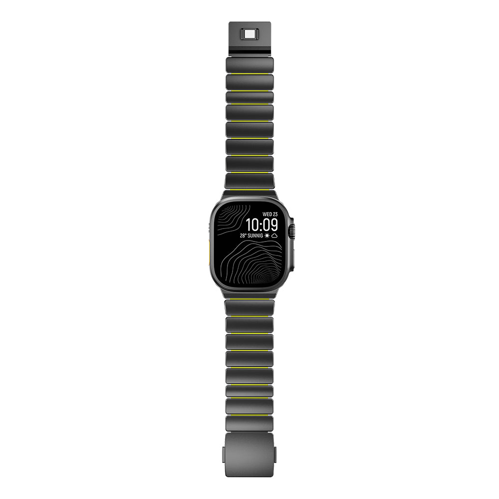 Apple Watch Ultra 49mm Zore KRD-149 Metal Silikon Kordon Siyah