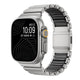 Apple Watch Ultra 49mm Zore KRD-149 Metal Silikon Kordon Gümüş-Siyah