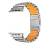 Apple Watch Ultra 49mm Zore KRD-152 Titanyum Silikon Kordon Siyah-Turuncu