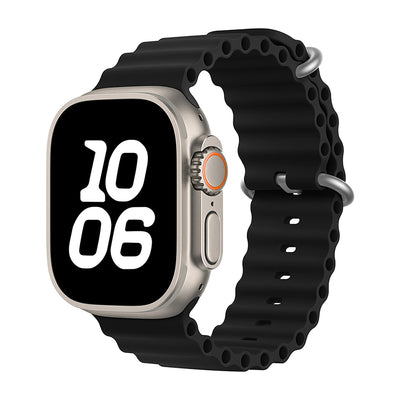 Apple Watch Ultra 49mm Zore KRD-75 Silikon Kordon Siyah