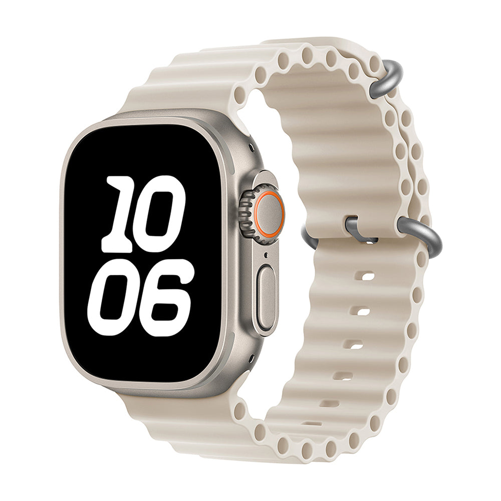 Apple Watch Ultra 49mm Zore KRD-75 Silikon Kordon Krem