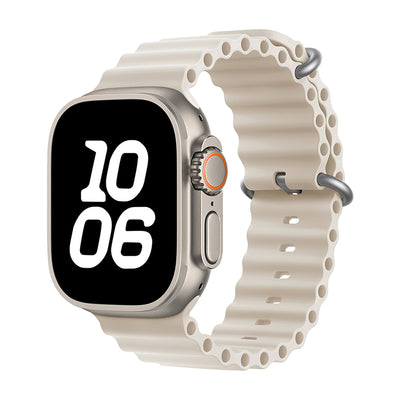 Apple Watch Ultra 49mm Zore KRD-75 Silikon Kordon Krem