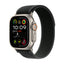 Apple Watch Ultra 49mm Zore KRD-77 Hasır Kordon Siyah-Gri