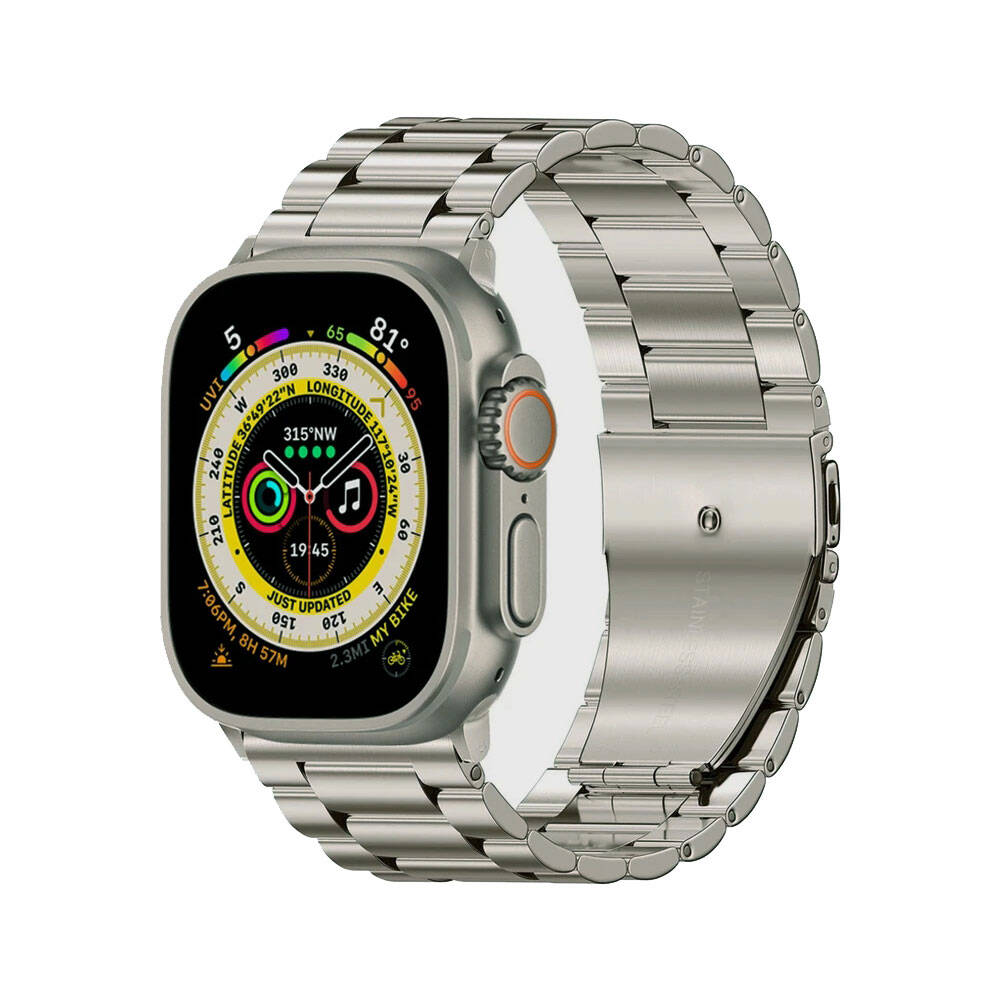Apple Watch Ultra 49mm Zore KRD-93 Metal Kordon Titanyum