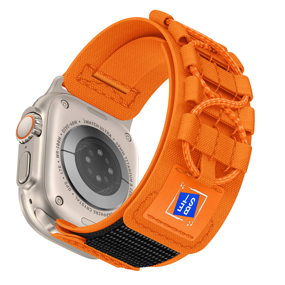 Apple Watch Ultra 49mm Zore KRD-99 Hasır Kordon Gri