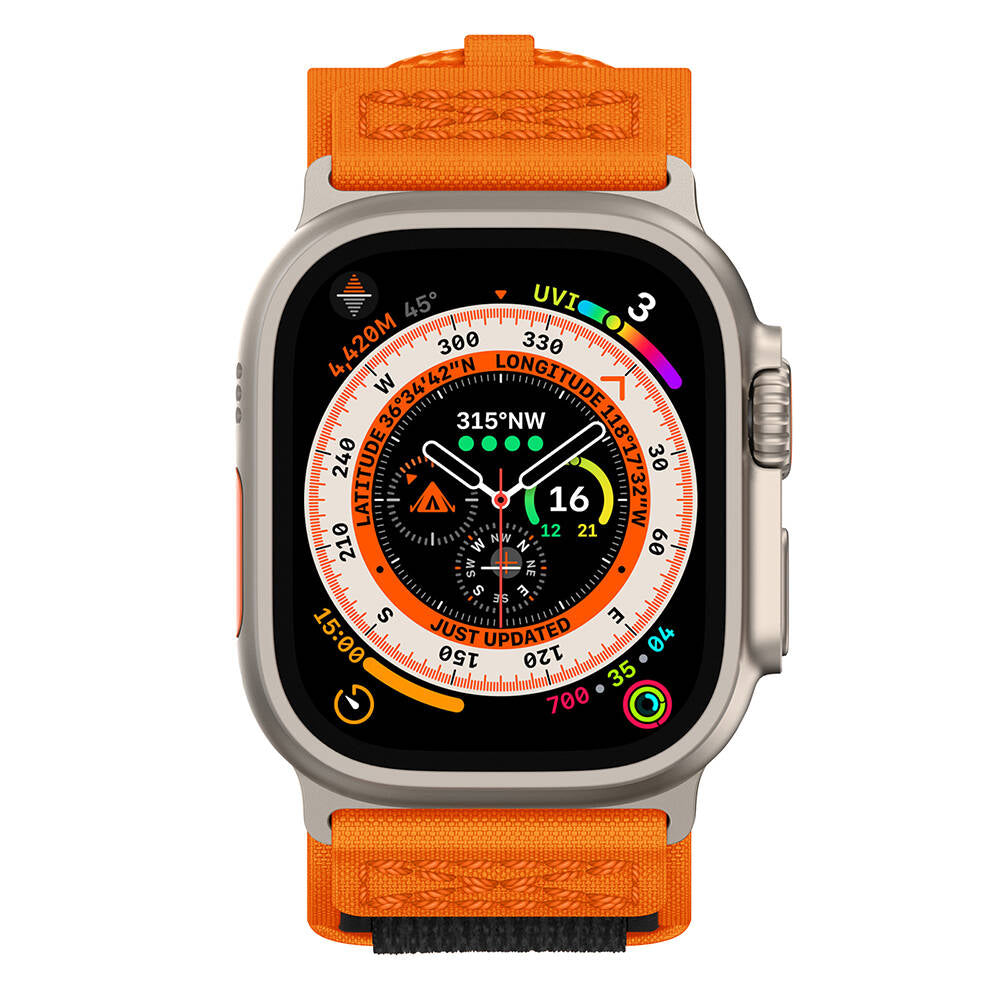 Apple Watch Ultra 49mm Zore KRD-99 Hasır Kordon Gri