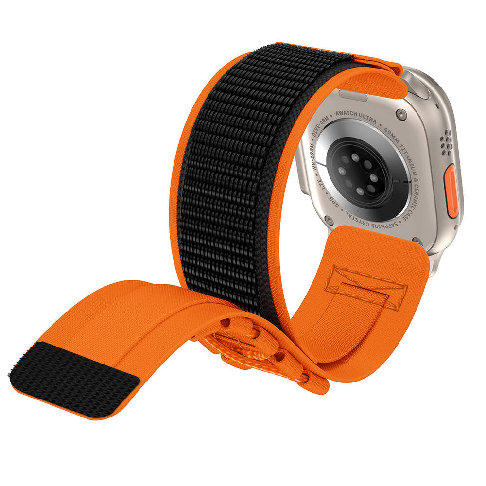 Apple Watch Ultra 49mm Zore KRD-99 Hasır Kordon Gri