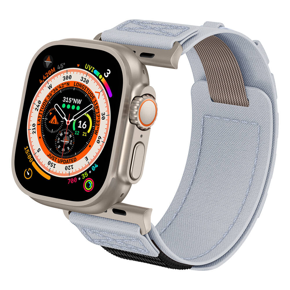 Apple Watch Ultra 49mm Zore KRD-99 Hasır Kordon Gri