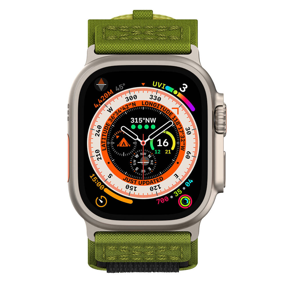 Apple Watch Ultra 49mm Zore KRD-99 Hasır Kordon Gri