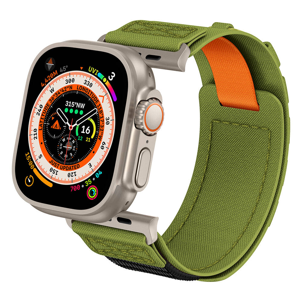 Apple Watch Ultra 49mm Zore KRD-99 Hasır Kordon Gri