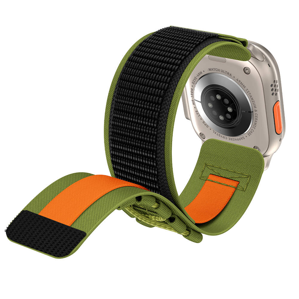 Apple Watch Ultra 49mm Zore KRD-99 Hasır Kordon Gri