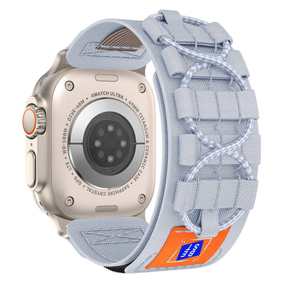 Apple Watch Ultra 49mm Zore KRD-99 Hasır Kordon Gri