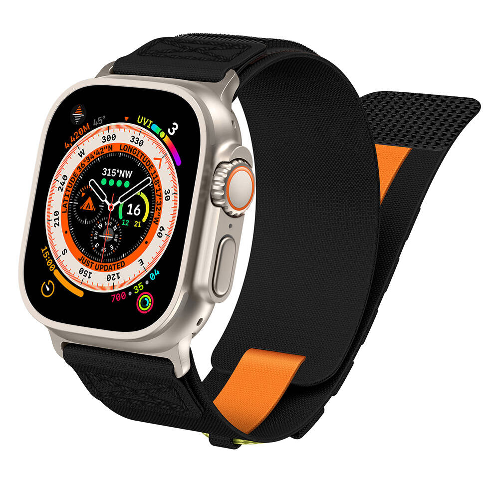 Apple Watch Ultra 49mm Zore KRD-99 Hasır Kordon Gri