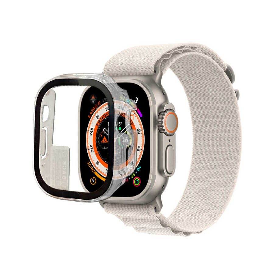 Apple Watch Ultra 49mm Zore Watch Gard 01 Kasa Ve Ekran Koruyucu Renksiz