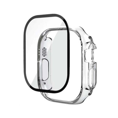Apple Watch Ultra 49mm Zore Watch Gard + PMMA Şeffaf Kasa ve Ekran Koruyucu Renksiz