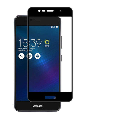 Asus Zenfone 3 ZE552KL Zore Ekranı Tam Kaplayan Düz Cam Koruyucu Siyah
